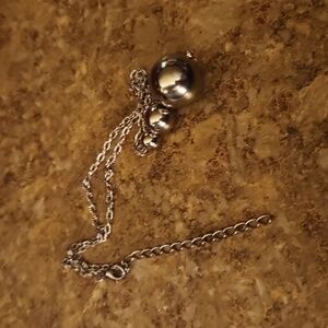 Silver snowman necklace